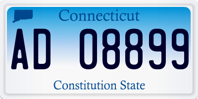 CT license plate AD08899