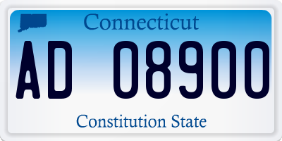 CT license plate AD08900