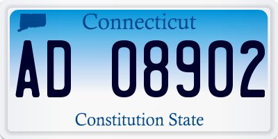 CT license plate AD08902