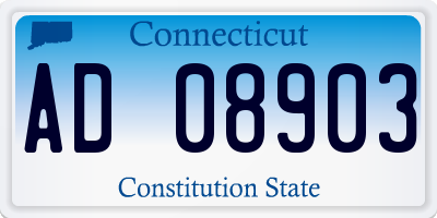 CT license plate AD08903