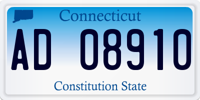 CT license plate AD08910