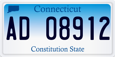 CT license plate AD08912