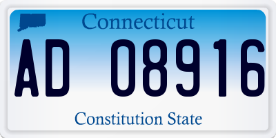 CT license plate AD08916