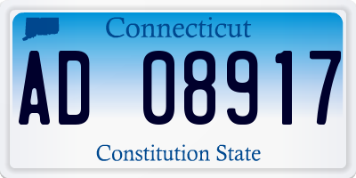 CT license plate AD08917