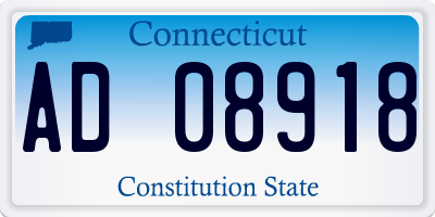 CT license plate AD08918