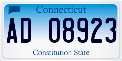 CT license plate AD08923