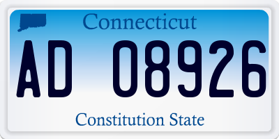 CT license plate AD08926