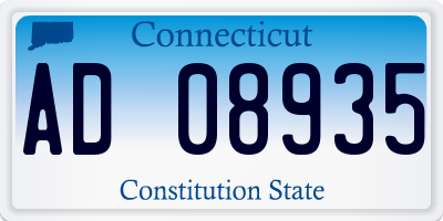 CT license plate AD08935