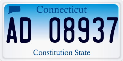 CT license plate AD08937