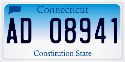 CT license plate AD08941