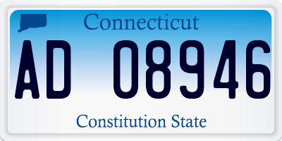 CT license plate AD08946