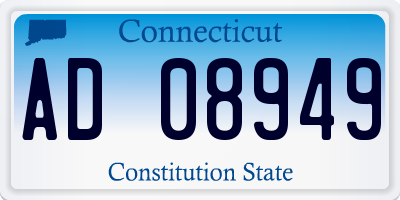CT license plate AD08949