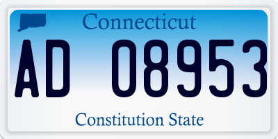CT license plate AD08953