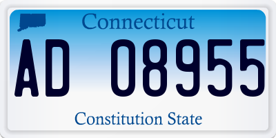 CT license plate AD08955