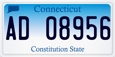 CT license plate AD08956