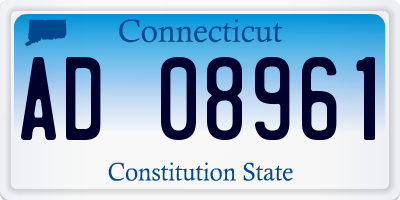 CT license plate AD08961
