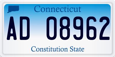 CT license plate AD08962