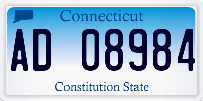 CT license plate AD08984