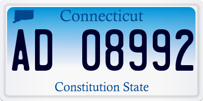 CT license plate AD08992