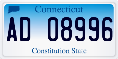 CT license plate AD08996