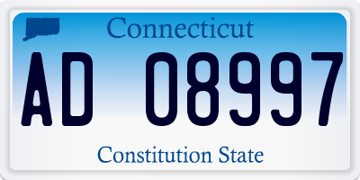 CT license plate AD08997