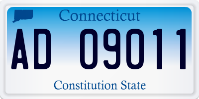 CT license plate AD09011