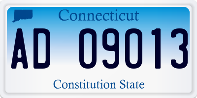 CT license plate AD09013