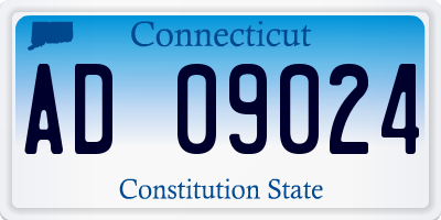 CT license plate AD09024