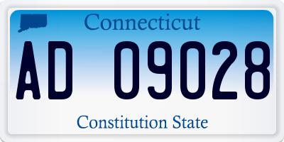 CT license plate AD09028