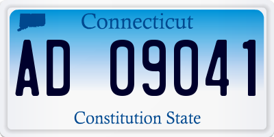 CT license plate AD09041