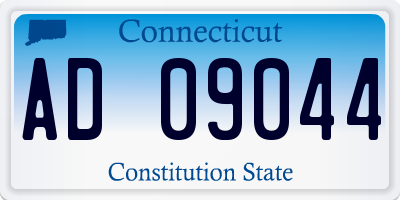 CT license plate AD09044