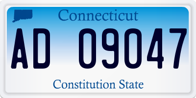 CT license plate AD09047