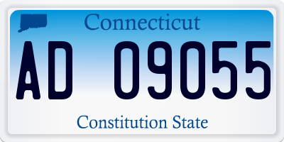 CT license plate AD09055