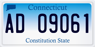 CT license plate AD09061