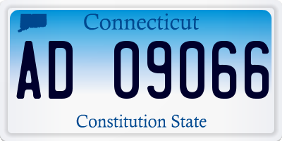 CT license plate AD09066