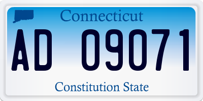 CT license plate AD09071