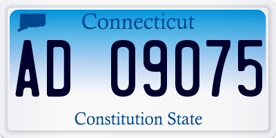 CT license plate AD09075