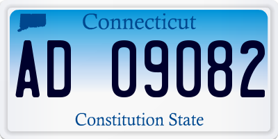 CT license plate AD09082