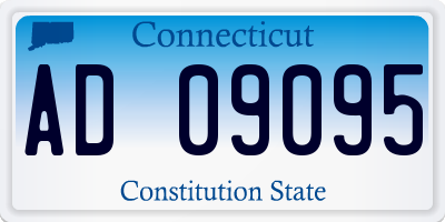 CT license plate AD09095