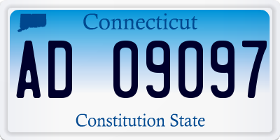 CT license plate AD09097