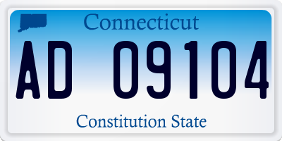 CT license plate AD09104