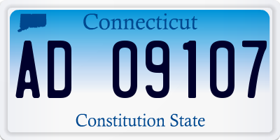 CT license plate AD09107
