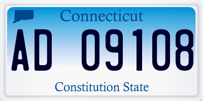 CT license plate AD09108