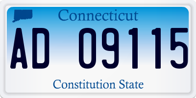 CT license plate AD09115