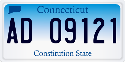CT license plate AD09121