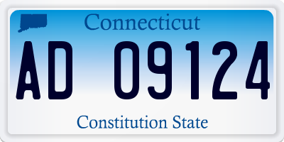 CT license plate AD09124