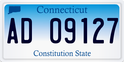CT license plate AD09127