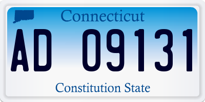 CT license plate AD09131