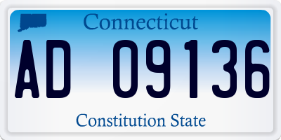 CT license plate AD09136