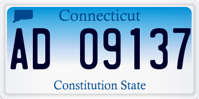CT license plate AD09137